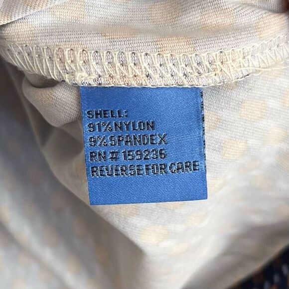 J. McLaughlin Durham Ruffle Top Womens S Catalina Geometric Blue Career Office - Picture 9 of 11